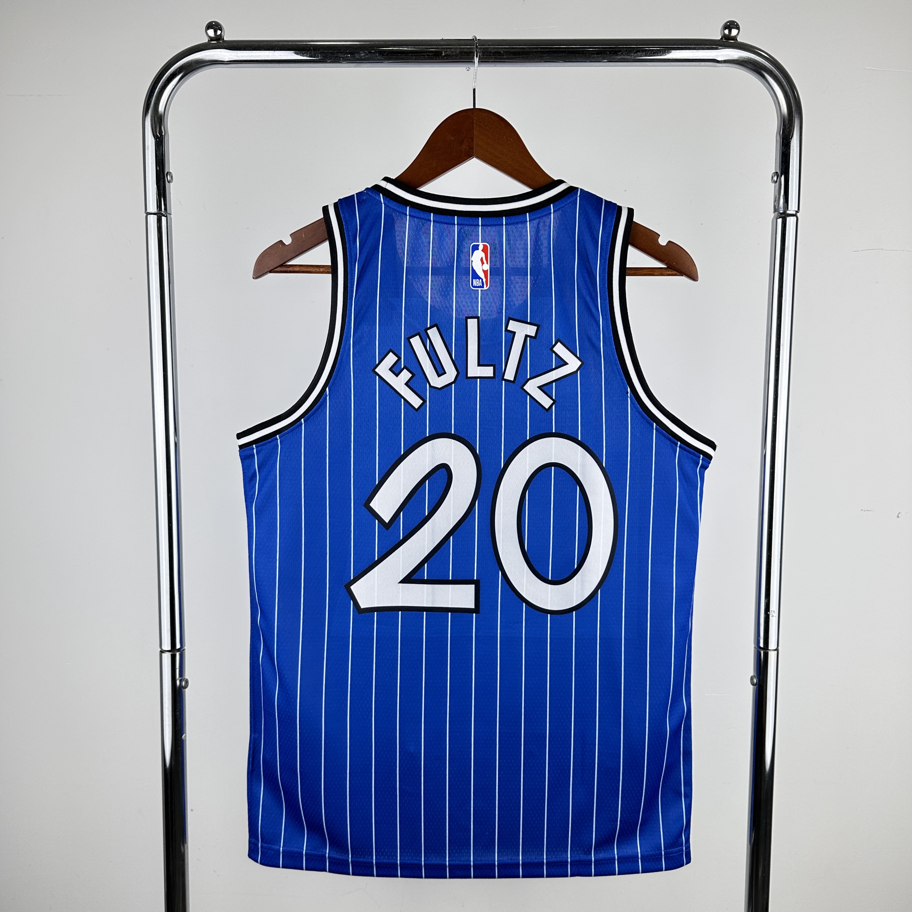 Men Orlando Magic #20 Fultz Blue stripe Throwback Nike 2024 NBA Jersey->orlando magic->NBA Jersey